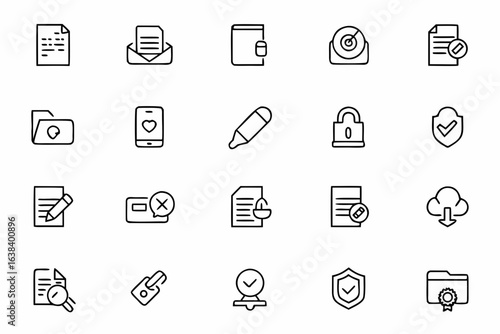 A sleek set focused on online legal paperwork and electronic signing — great for SaaS platforms, document automation tools, and corporate compliance software