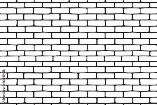 Texture of a white brick wall vector illustration	