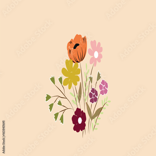 Vector flowers seamless pattern, line illustration, pencil drawing. Black and white floral pattern with flowers. Line art illustration. Floral pattern for invitations, wallpapers, print gift wra