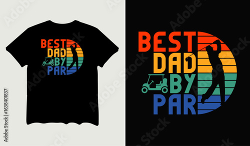 Best dad by par t-shirt design for t-shirt quotes or poster svg printable cut file
