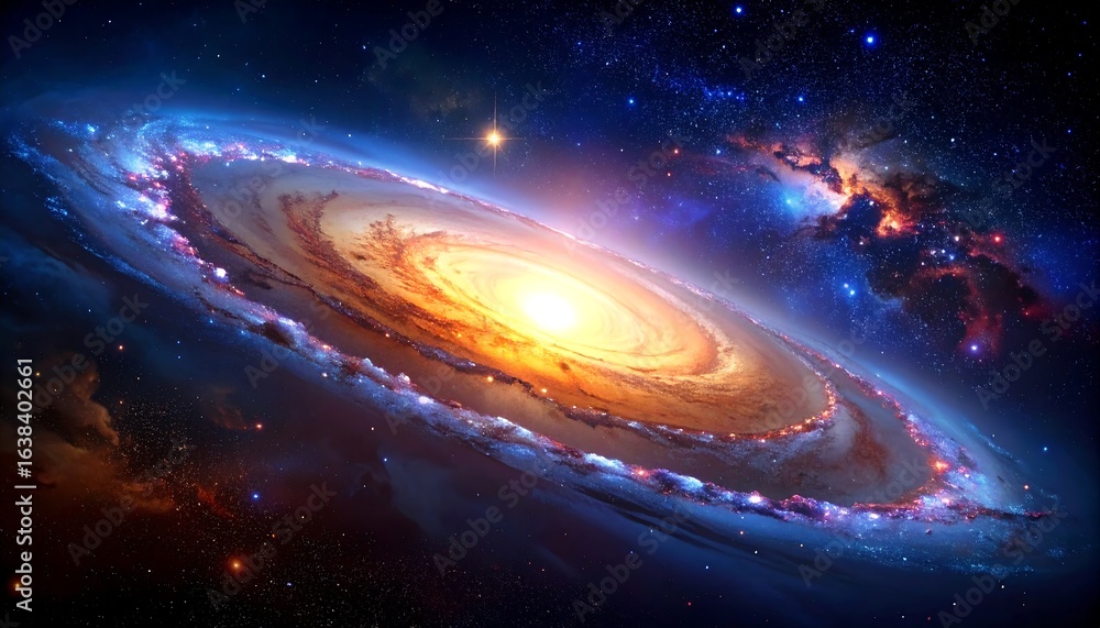 Fototapeta premium Spiral galaxy in space