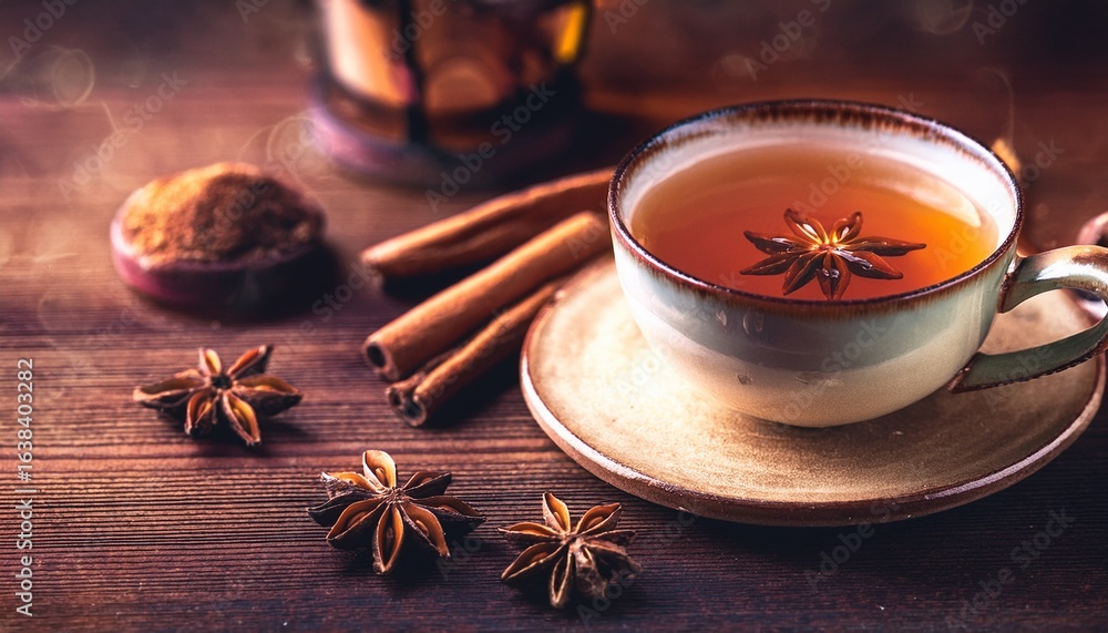 warm herbal drink with cinnamon and star anise for immunity generative ai warm herbal drink with cinnamon and star anise for immunity generative ai