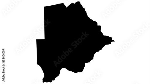 Botswana Map Isolated Vector Illustration