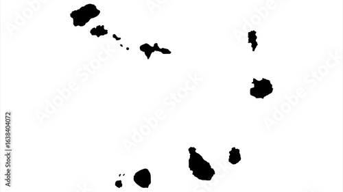 Cape Verde Map Isolated Vector Illustration