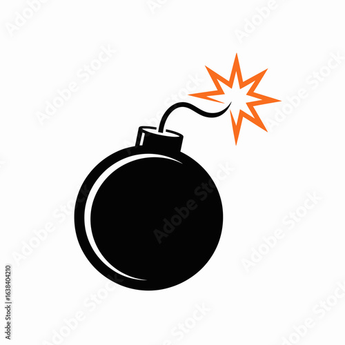 bomb, icon, explosive, fuse, danger, blast, cartoon, explosion, warning, fire, spark, threat, hazard, game, alert, weapon, detonation, flame, ignition, risky, timer, combustion, impact, kaboom, black,