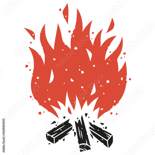 Fire flames vector illustration