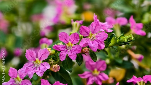 Wallpaper Mural The freshy pink flower with yellow stemens, Mexican Heather. Torontodigital.ca