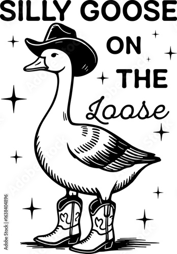 Silly Goose On The Loose T-shirt Design