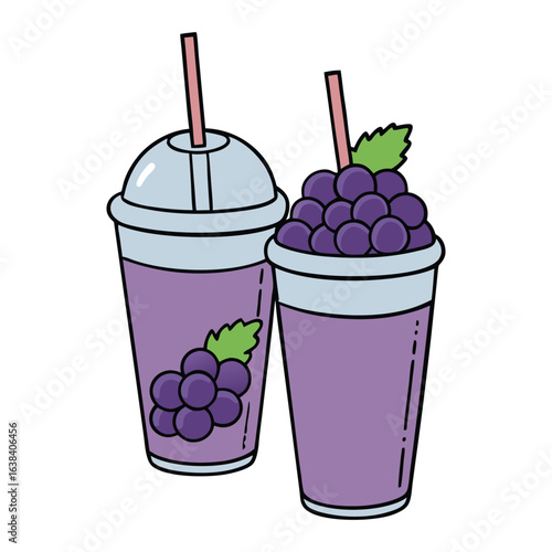 Refreshing grape smoothies made with sweet, juicy grapes blended to perfection for a naturally fruity, creamy, and antioxidant-rich drink bursting with flavor.
