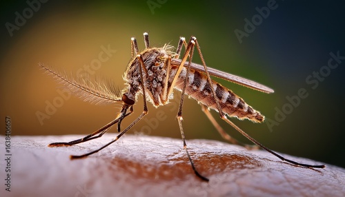 a close up of a culicoides paraenses mosquito with impressive details of its anatomy intricately patterned oropouche fever mosquito