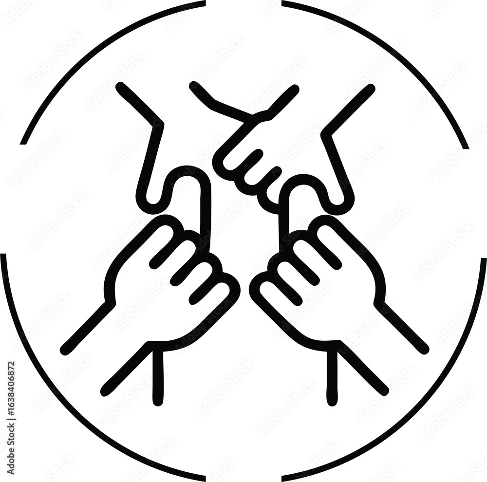 Obraz premium handshake vector illustration