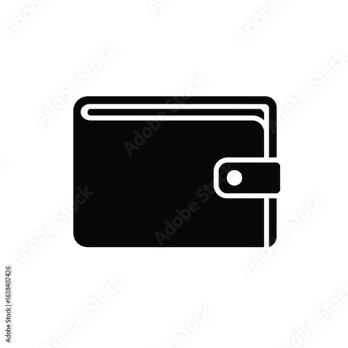 Free Download Simple black wallet icon on a white background - GFXLoad