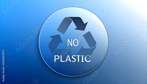 Circular recycling symbol with 