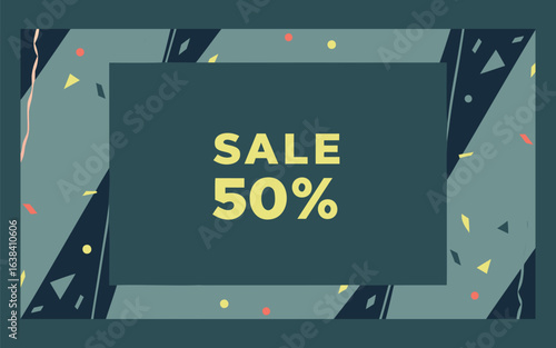 Sale fifty percent off promotion