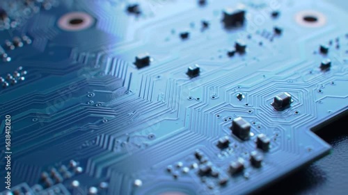 Close-up of circuit board traces