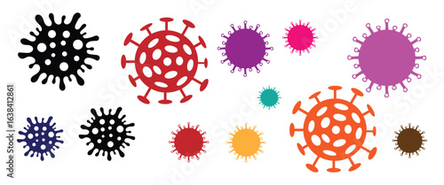 3D Realistic Coronavirus, Virus & Bacteria Vector Illustration Set – Pandemic and Microbiology Concept"