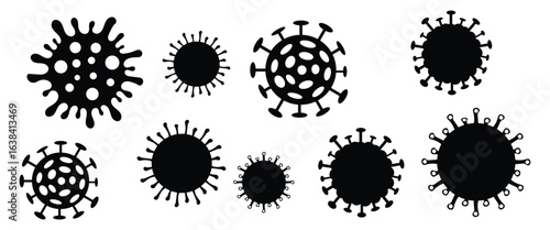 3D Realistic Coronavirus, Virus & Bacteria Vector Illustration Set – Pandemic and Microbiology Concept"