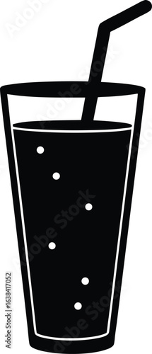 Detox Water Silhouette Vector Art Illustration