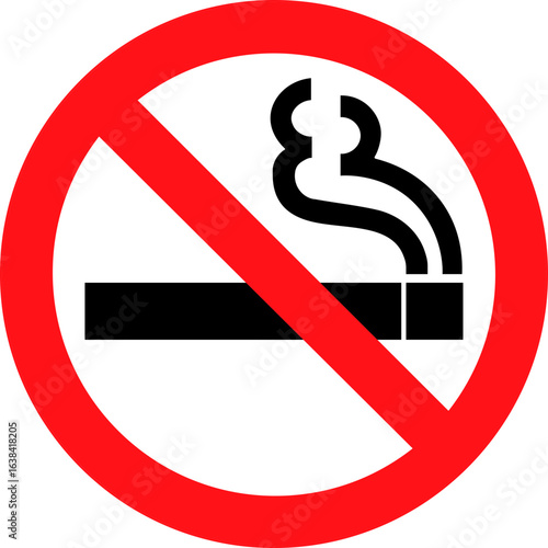 No smoking, No vaping combined sign. High resolution icon, No Cigarette Smoking Icon, Vector illustration !