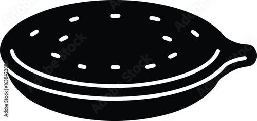 paratha silhouette vector  no details  minimal cle.eps