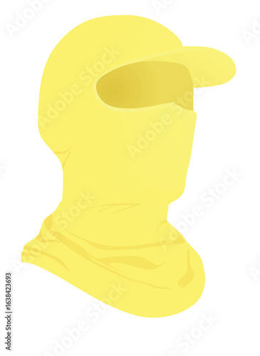 Yellow head cover gear. vector	