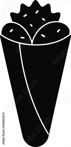 shawarma silhouette vector  no details  minimal cl.eps