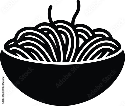 spaghetti silhouette vector  no details  minimal c.eps