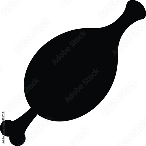 turkey leg silhouette vector art illustration