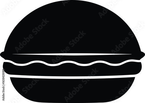 vada pav silhouette vector art illustration