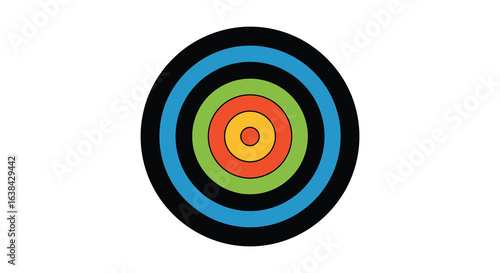 Oval Target with Concentric Rings for Archery or Games silhouette
