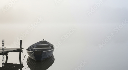 Boats floating on calm river and lake waters with simple objects and water-themed elements