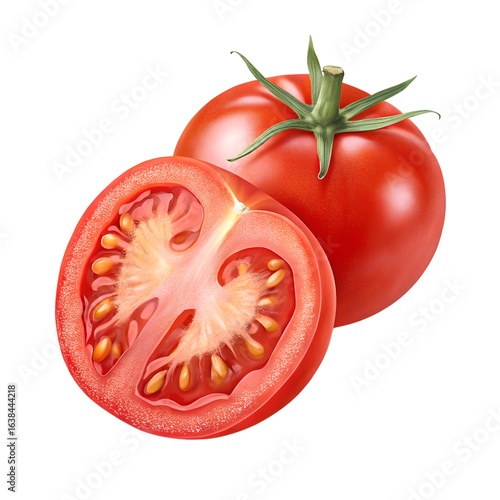 Wallpaper Mural tomato with half of tomato isolated on  Torontodigital.ca