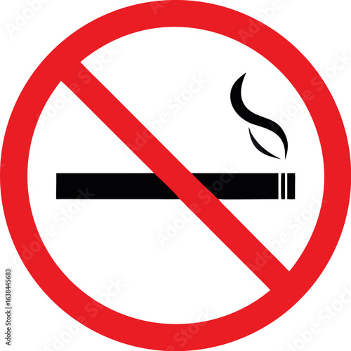 No smoking sign vector icon