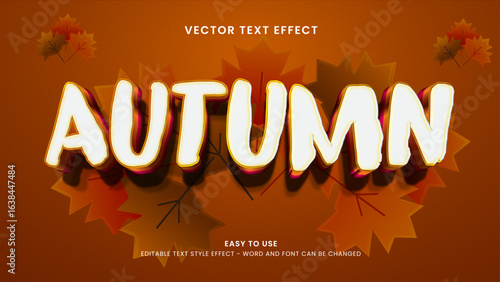 autumn editable text effect