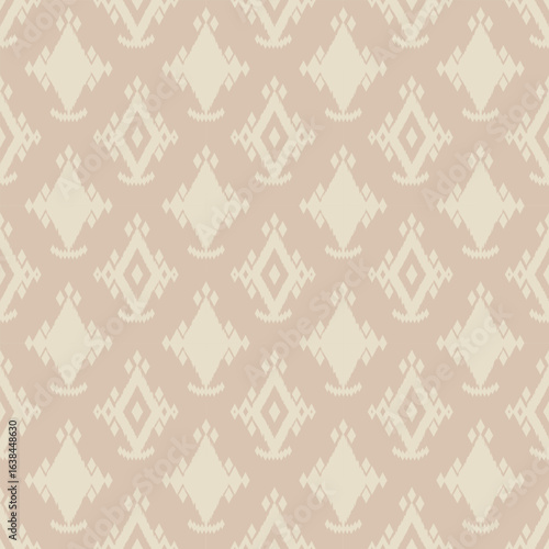 Ikat handwoven geometry – pastel tribal shattered shapes