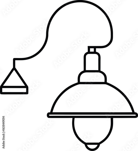 vector illustration of hotel room icon