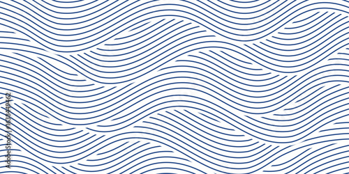 Sea waves layered vector background illustration and sea beach