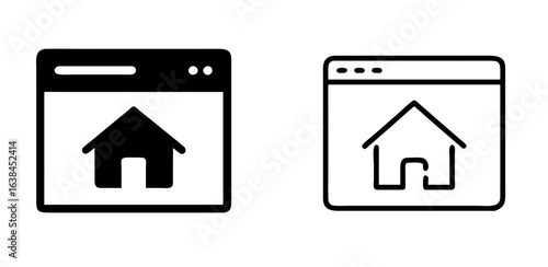 Home Page and Website Homepage Line Icon