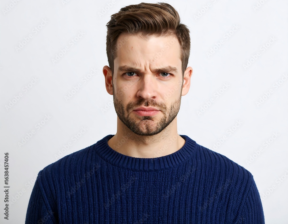 Fototapeta premium Man with an unhappy expression