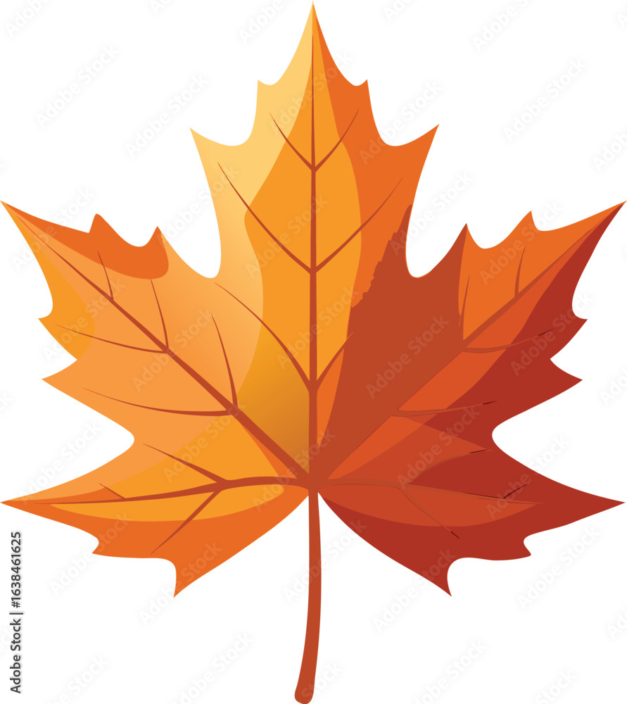 Obraz premium Autumn Craft Alternative Autumn Maple Leaf Illustration Design