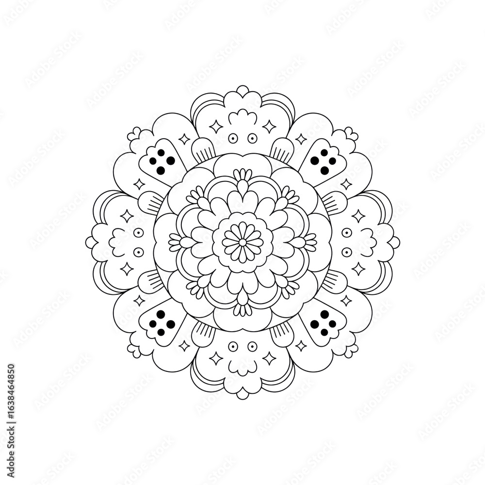 Intricate White Mandala on Transparent Background - Circular Pattern Design