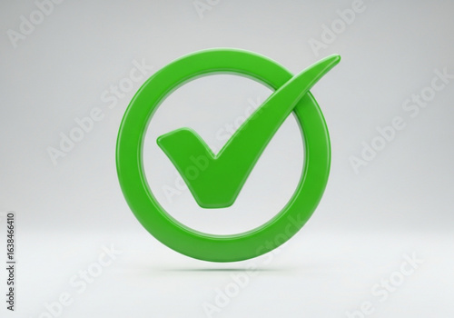 Free Download Vector art of green check mark in circle isolated on white background for approval - GFXLoad