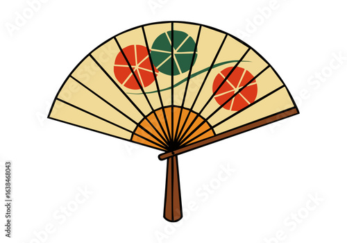 stylized fan illustration with orange and red accents evoking a breezy dance festival atmosphere Clean lines and a vibrant orange background create a modern inviting design