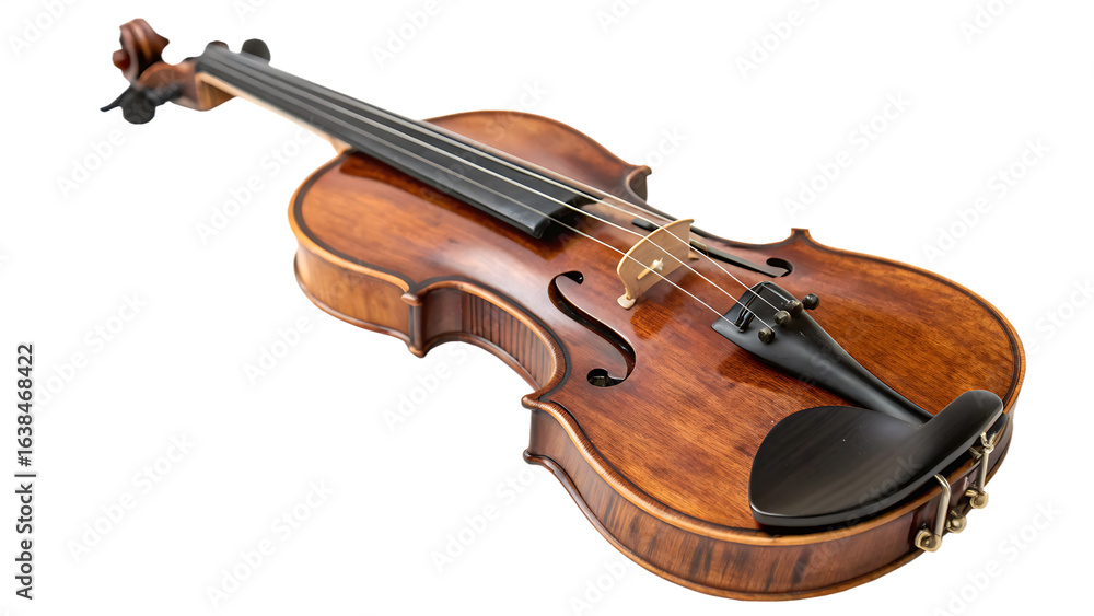 Fototapeta premium Sitar isolated on a white background PNG. AI GENERATED.