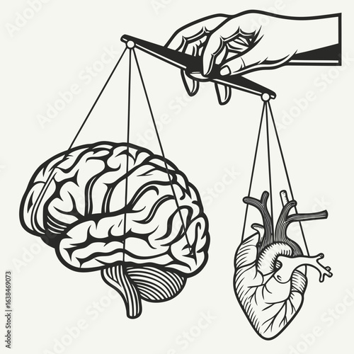 "Mind controlling the heart like a puppet."