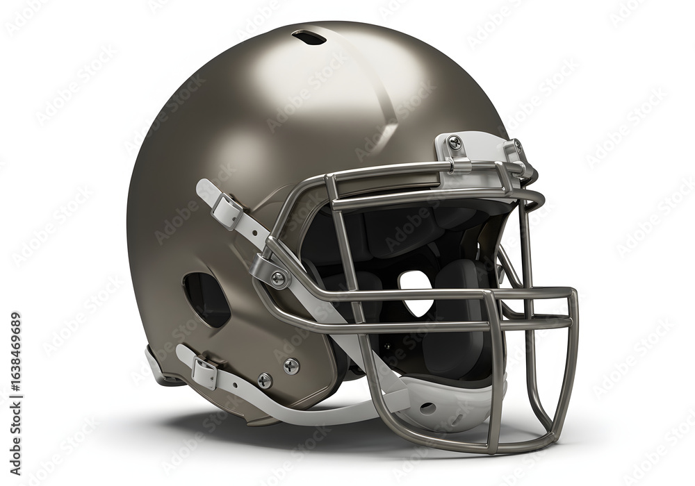 Naklejka premium American football helmet isolated on white background