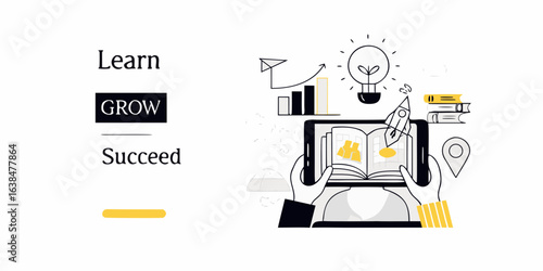 Learn grow succeed with digital education and business growth