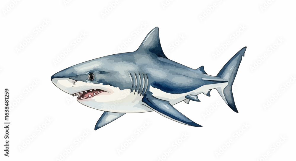 Naklejka premium great white shark