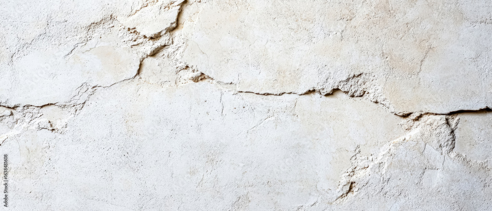 Obraz premium Weathered Concrete Wall with Cracks and Rough Surface Texture