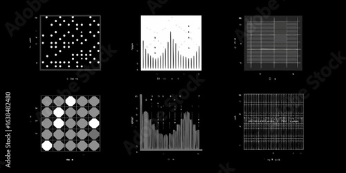 Collection of six diverse data visualization charts